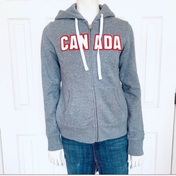 HUDSONS BAY OFFICIAL OLYMPICS HOODIE JACKET CANADA TOP WOMEN SIZE XS - Picture 2 of 10